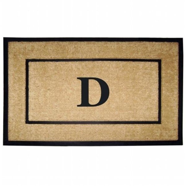 Nedia Home Nedia Home 18103D 30 x 48 in. Coir & Rubber Frame Mat  Monogrammed D 18103D